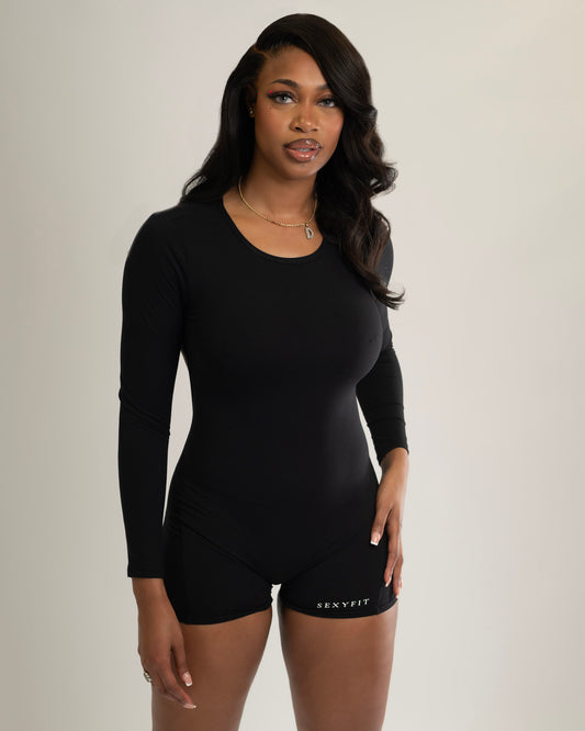 Backless Long Sleeve Romper